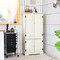 Costway Accent Floor Storage Cabinet W/ Adjustable Shelves Antique 2-Door